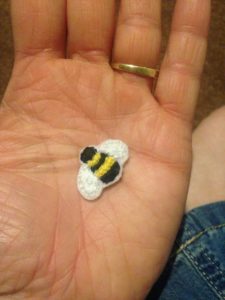 Hand stitched Bumblebee.