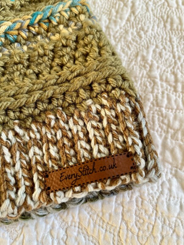 Khaki Mix Bobble Hat - Image 7