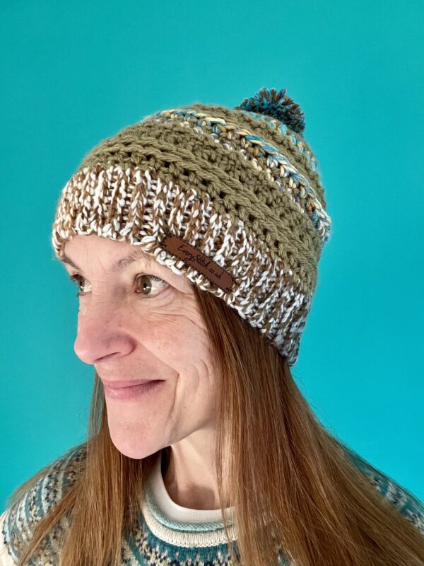 Khaki Mix Bobble Hat - Image 9