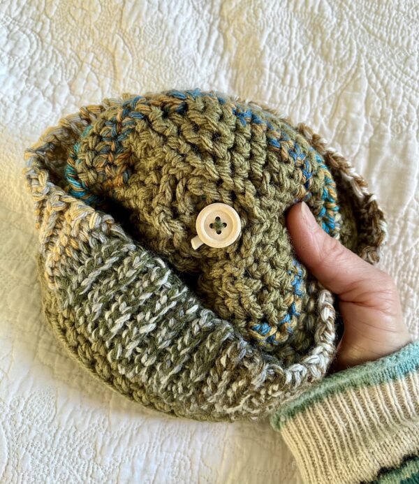 Khaki Mix Bobble Hat - Image 5